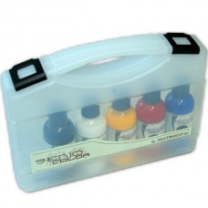 Senjo Color BASIC Airbrush Set Комплект бои за еърбръш в малък куфар Основни цветове, 5 x 75 ml, TSB113